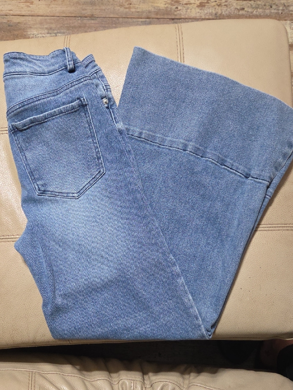So Me Light Blue Flare Jeans - Wide Leg Denim